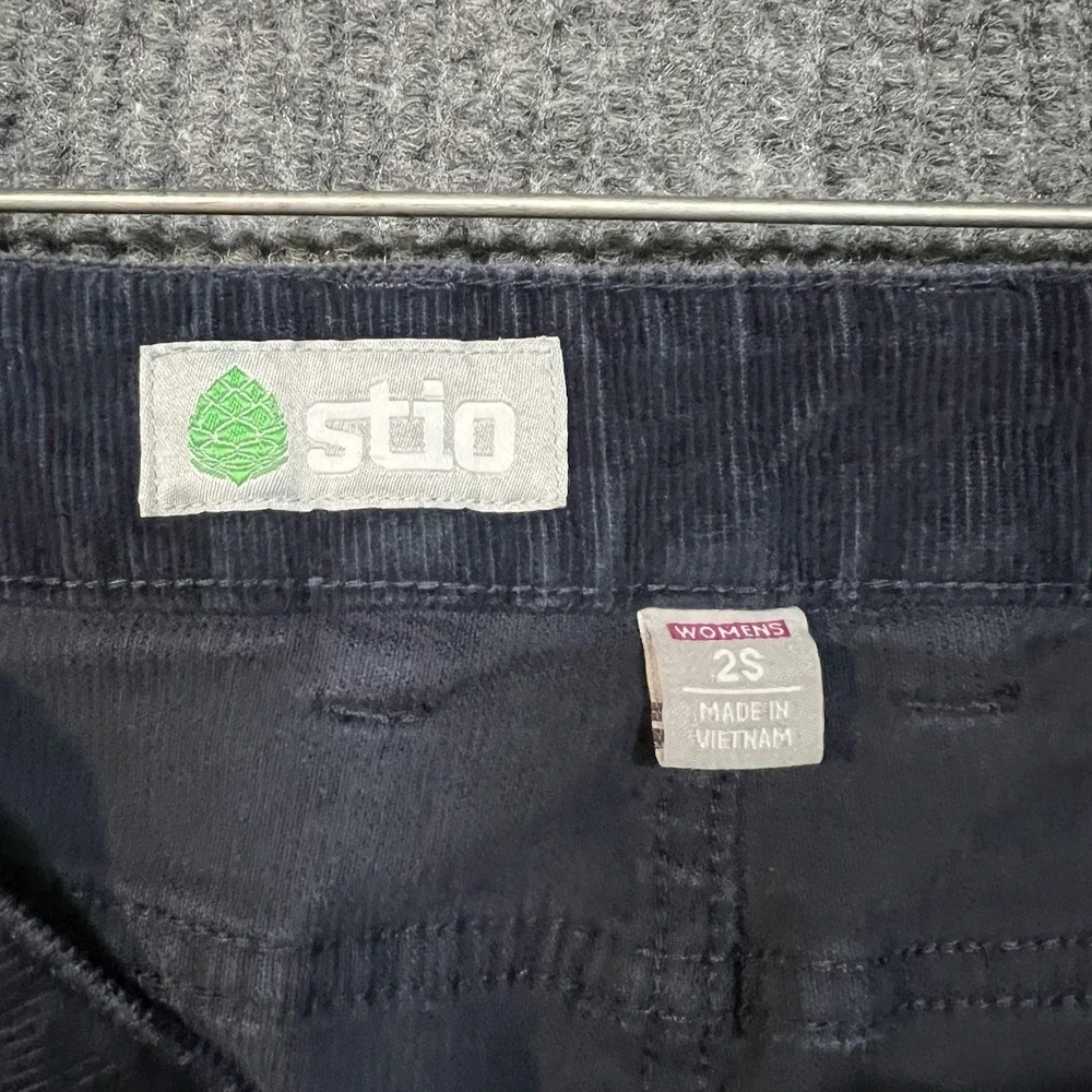 Stio Women's Rivet Cord Skinny Corduroy Pants Size 2S Mountain Shadow Colorway‎